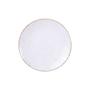 Prato Sobremesa Tramontina Rústico Marrom em Porcelana Decorada 21 cm