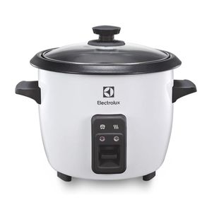 Panela Elétrica Electrolux Vapor Arroz Capacidade 1,3L 7 xícaras Antiaderente Tampa de Vidro RCB50 Branca 220v