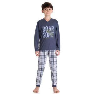 PIJAMA INFANTIL BRILHA NO ESCURO T-REX DADOMILE