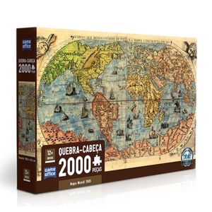 Quebra Cabeça Mapa Mundi 1565 2000 Peças Toyster 3235