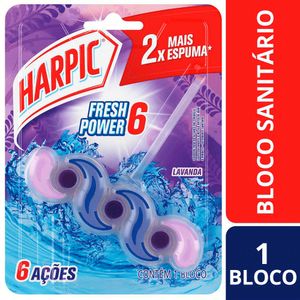 Bloco Sanitário Harpic Fresh Power 6 Lavanda