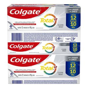 Creme Dental Colgate Total 12 Clean Mint 90g Promo Leve 12 Pague 10