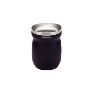 Cuia Térmica Tramontina em Aço Inox Preto 240 ml