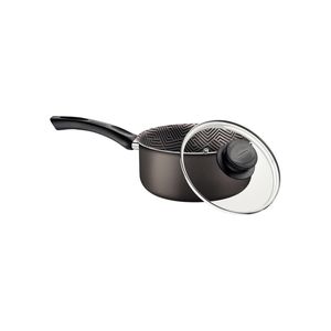 Panela Tramontina Paris Antiaderente Chumbo com Tampa de Vidro 18CM