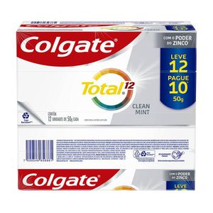 Creme Dental Colgate Total 12 Clean Mint 50g Leve 12 Pague 10
