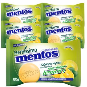 Kit Sabonete Vegetal Herbissimo Mentos Lemon Sicilian - c/5 unidades Kit Sabonete Vegetal Herbissimo Mentos Lemon Sicilian -  c/5 unidades