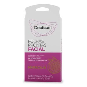 Folhas Prontas Facial Depilsam Maracujá 10 Pares