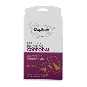 Folhas Prontas Corporal Depilsam Ouro 10 Pares