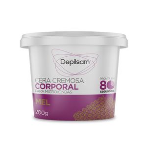 Cera Cremosa Corporal Depilsam de Micro-Ondas Mel 200G