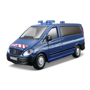 Miniatura Carro Mercedes Benz Vito 1/50 Emergency Azul Bburago 32009