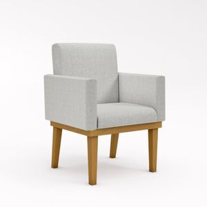 Poltrona Decorativa Base + Reforçada Oferta Tecido Linho