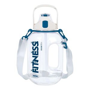 Garrafa Fitness Alça Branca 2,4l