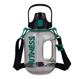Garrafa Fitness Alça Preta 2,4l