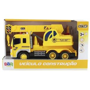 Caminhão De Construção Com Luz E Som Guindaste Bbr R3037