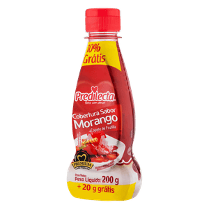 Cobertura para Sorvete Morango Predilecta Premium Squeeze Grátis 10%