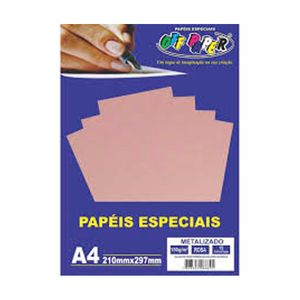 Papel Metalizado Rosa A4 Off Paper 15 Folhas