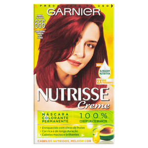 Kit Máscara Colorante Creme 666 Pimenta-Malagueta Garnier Nutrisse
