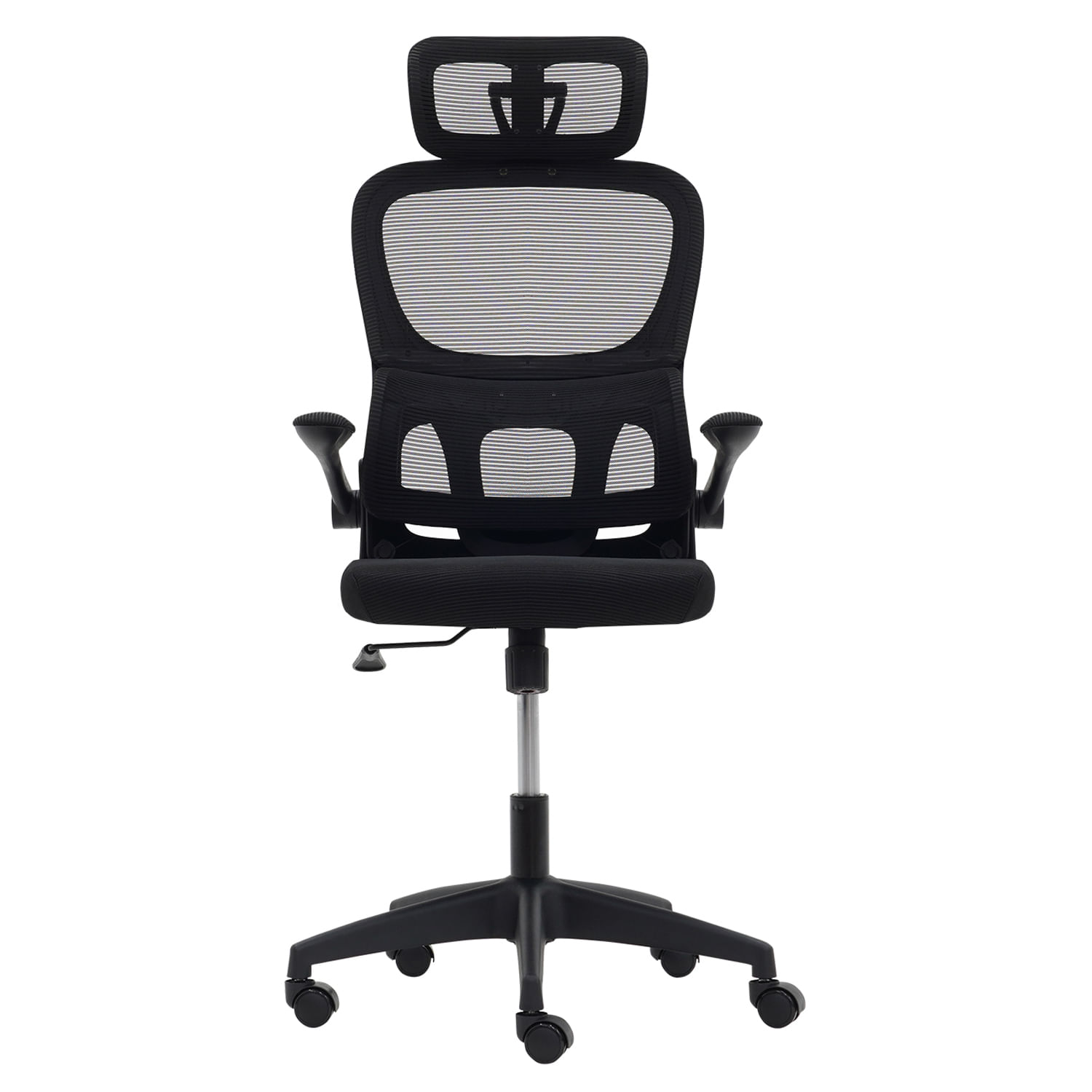 Cadeira Escritório Ergonômica Com Suporte Lombar Estofado E Apoio de Cabeça