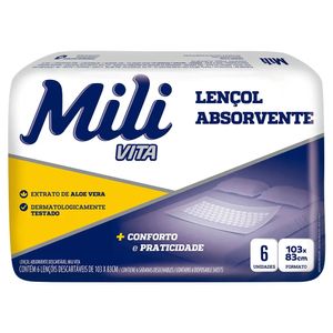Trocador Descartável Adulto Mili Vita Caixa com 6 Unidades