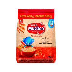 Cereal Infantil Multicereais Mucilon Pacote Leve 600g Pague 550g