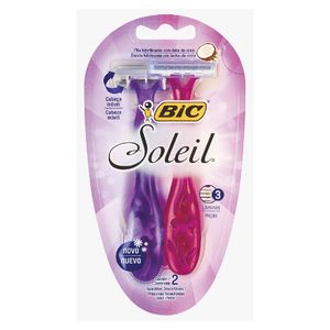 Aparelho Descartável para Barbear Bic Soleil Pacote com 2 Unidades