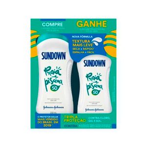 Kit Protetor Solar Sundown Praia e Piscina FPS50 200ml + 120ml