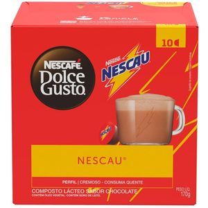 Achocolatado em Cápsula NESCAFÉ DOLCE GUSTO Sabor Nescau 10 Cápsulas 170g