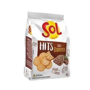 Biscoito Hit Sabor Churrasco Sol 80g