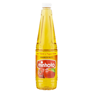 Vinagre de Maçã Minhoto Frasco Leve 750ml Pague 500ml