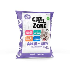 Areia Higiênica Cat Zone para Gatos 4Kg