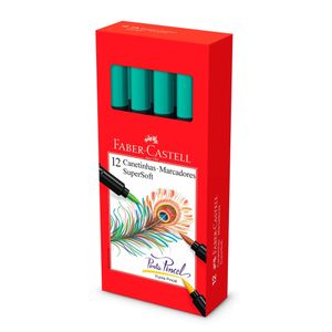 Pincel Hidrocor Supersoft Verde Àgua Faber Castell