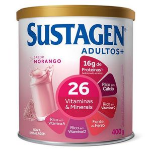 Complemento Alimentar Sustagen Adultos+ Sabor Morango Lata 400g