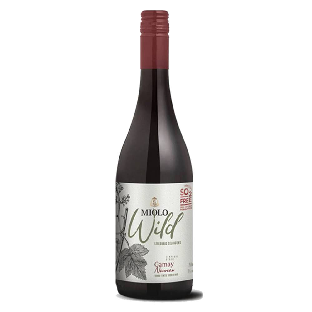 Kit 03 Unidades Vinho Miolo Wild Gamay Nouveau 750ml
