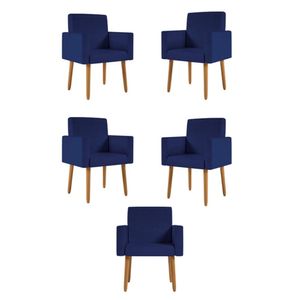 Kit 05 Poltronas Decorativa Recepção Oferta - Balaqui Decor