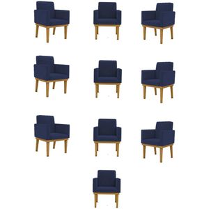 Kit 10 Poltronas Decorativa Reforçada Oferta Tecido Suede