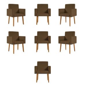 Kit 07 Poltronas Nina Decorativa para Recepção Balaqui Decor
