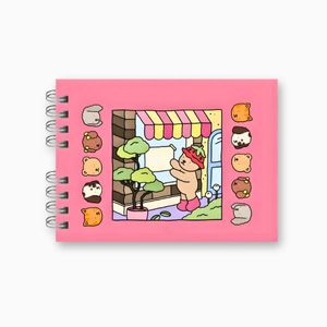 Caderno de Colorir com 50 Desenhos Exclusivos, Capa Dura Holográfica e Papel 180g para Todas as Idades - ROSA