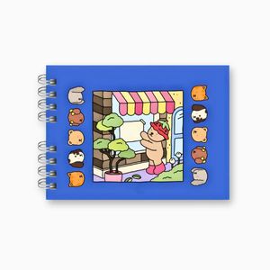 Caderno de Colorir com 50 Desenhos Exclusivos, Capa Dura Holográfica e Papel 180g para Todas as Idades - AZUL
