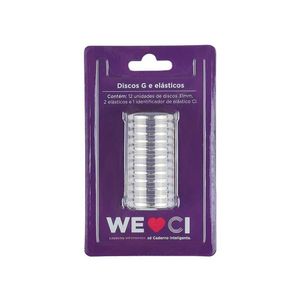 DISCOS E ELASTICO G 31MM TRANSPARENTE CADERNO INTELIGENTE