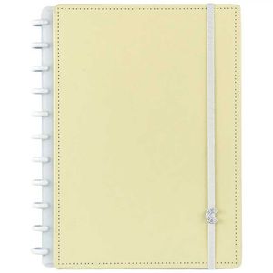 CADERNO GRANDE AMARELO PASTEL CADERNO INTELIGENTE
