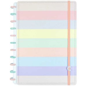 CADERNO GRANDE ARCO IRIS PASTEL CADERNO INTELIGENTE