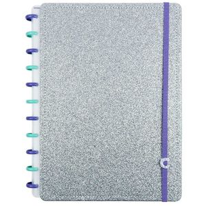 CADERNO GRANDE LETS GLITTER SILVER 2.0 CADERNO INTELIGENTE