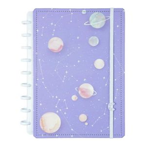 CADERNO MEDIO PURPLE GALAXY BY GOCASE CADERNO INTELIGENTE