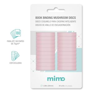 Disco Cogumelo para Caderno Inteligente Rosa Candy Mimo - 35 mm - 20 Unids