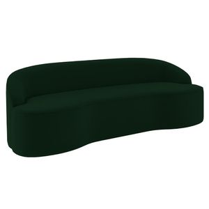 Sofá 5 Lugares para Sala de Estar Living 300cm Theo D06 Veludo Esmeralda - Mpozenato