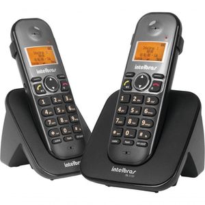 Telefone S/ Fio Id + Ramal C/ Entrada P/ Fone De Ouvido Ts 5122 Preto 4125122