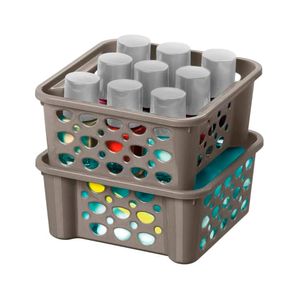 Kit Cesta Sanremo Plastico Cinza 746ml