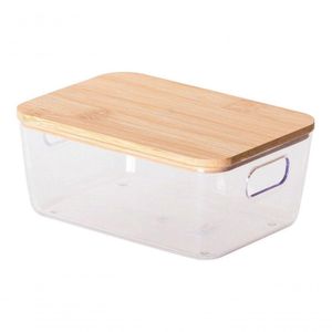 Cesto Organizador Tampa Bambu Idealle Eco 8cm
