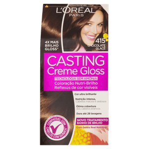 Kit Coloração Creme 415 Chocolate Glacê L'oréal Paris Casting Gloss
