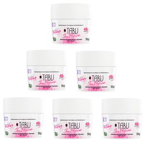 Kit Desodorante Creme Antitranspirante Tabu Sem Perfume 55G C/ 6 unidades